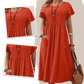 🌸 50% OFF NOW! 👗 Women’s Pleated Short-Sleeve Dress with Pockets – Soft Cotton-Linen Blend ☀️Delivered within 5 working days👜