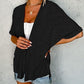 🔥 50% OFF NOW! 🏳️‍🌈 2026 New Stylish Flowy Short Sleeve Cardigan⏳ Free delivery on orders of two items or more, delivered within 5 working days