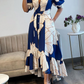 ✨ 50% OFF！🔥Women's Waist-cinched Printed Shirt Dress