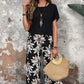 🏆HOT SALE 49% OFF🔥Women's Casual Floral Print Wide Leg Trousers and Short Sleeve Top Set