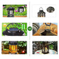 Waterproof outdoor solar flame lantern