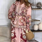 Women’s Ethnic Print Top & Wide Leg Pants 2-Piece Set