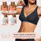 2-Piece Set💕 Jelly Wireless Womens Comfortable Wireless Bras Push Up Bralettes Seamless Tshirts Bras Deep V Everyday Bras