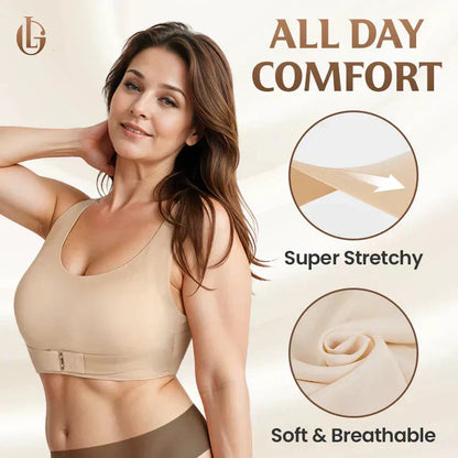 💖Buy 1 get 1 free!⚡Front Closure Cross-Back Wireless Posture Bra✨