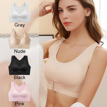 💖 🚗Delivered within five working days🔥⚡ Front-fastening criss-cross strap, wire-free posture-correcting bra ✨