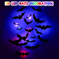 🦇Halloween 3D Bat LED Wall Light Decor 💡 – Easy Installation | Soft LED Glow for Living Room/Bedroom Festive Vibe