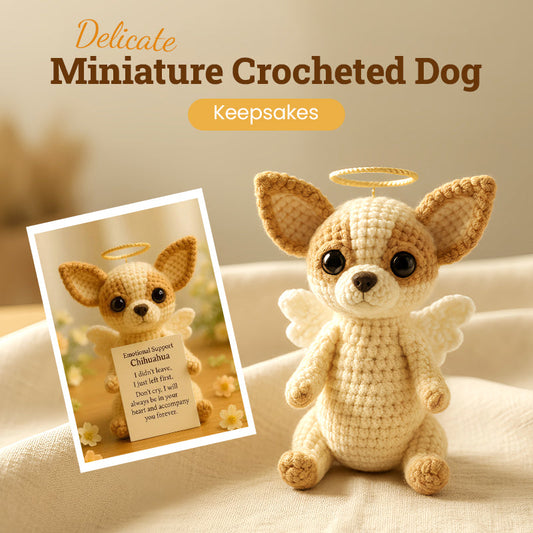 Delicate Miniature Crocheted Dog Keepsakes