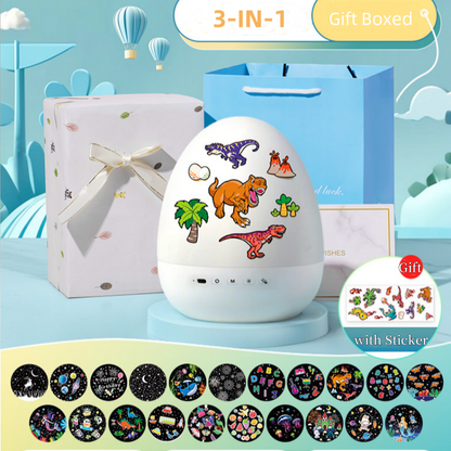 Dinosaur Egg Night Light Projector with Music for Kids