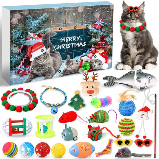 🎄🎁2025 Christmas Countdown Cat&Dog Toys Advent Calendar🐾🥳