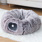 🐈2-in-1 Foldable Indoor Soft Round Cat Tunnel Bed