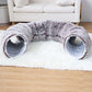🐈2-in-1 Foldable Indoor Soft Round Cat Tunnel Bed