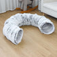 🐈2-in-1 Foldable Indoor Soft Round Cat Tunnel Bed