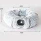 🐈2-in-1 Foldable Indoor Soft Round Cat Tunnel Bed
