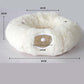 🐈2-in-1 Foldable Indoor Soft Round Cat Tunnel Bed