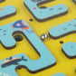 Double-Sided Wooden Marble Maze Game Toy