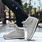 Ideal Gift - Unisex Faux Plush and Thick Winter Shoes