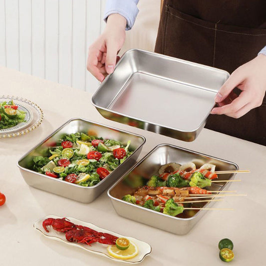 🥦🥒Stainless Steel Square Plate