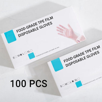 🥒✨Food Grade Transparent Thickened Disposable Gloves