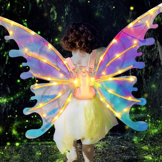 🎀🎁Rechargeable Electric Fairy Wings with LED Lights and Music🎀🎁
