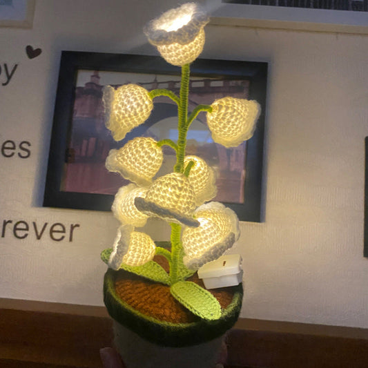 Lily Glow Crochet Lamp🌹