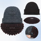 🤣Warm Wacky Funny Knit Hat and Removable Beard Facemask