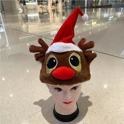 🎅🎅🎅Interactive Plush Christmas Character Hat