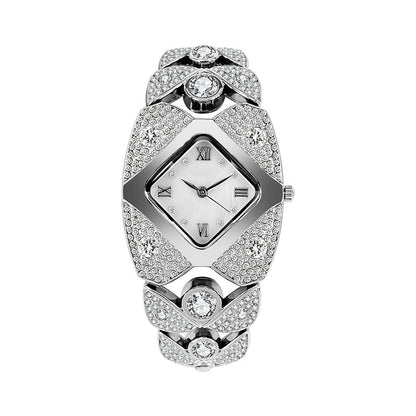 Women's Retro Quartz Watch with Sparkling Rhinestones