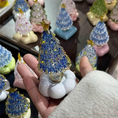 🎄Handmade Glass Rotatable Christmas Tree Ornaments
