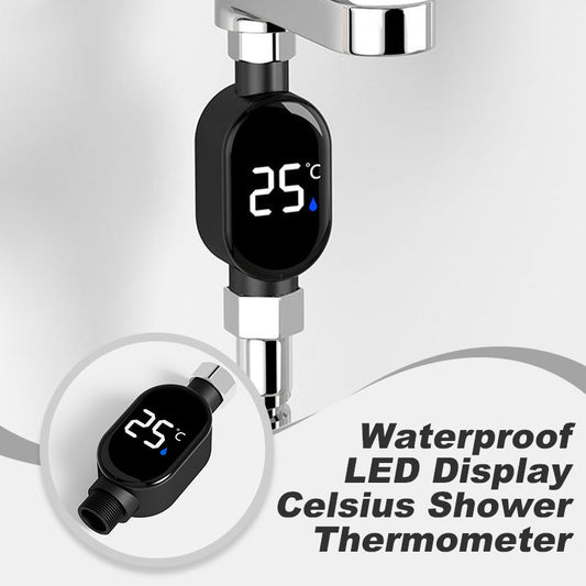 Waterproof LED Display Celsius Shower Thermometer