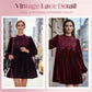 Vintage-Inspired Lace Panel Tunic Dress