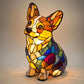 Color-Blocking Puppy Statue LED Table Lamp
