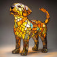 Color-Blocking Puppy Statue LED Table Lamp