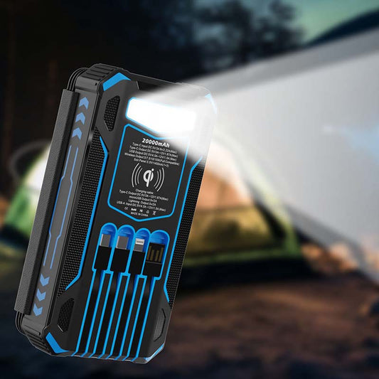 20000mAh Solar Power Bank With LED Flashlight
