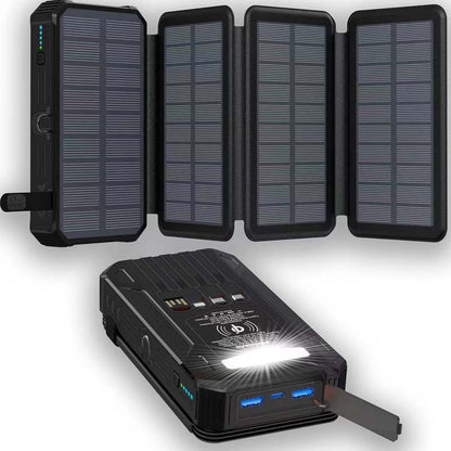 20000mAh Solar Power Bank With LED Flashlight
