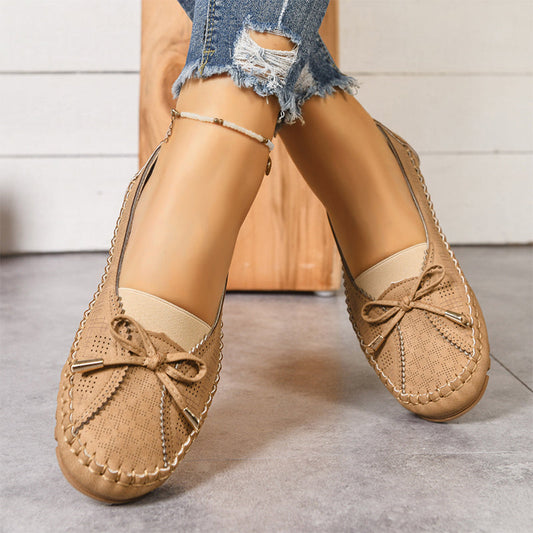 Elegant Bow-Tie Casual Walking Shoes