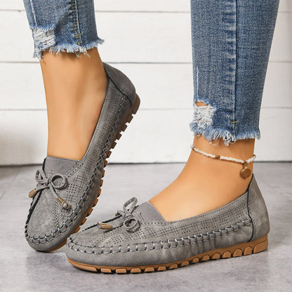 Elegant Bow-Tie Casual Walking Shoes