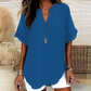 🥳SUMMER HOT SALE🥳💞50K+ SOLD!💥50% OFF! 🔥Fashion Loose Solid Color Short Sleeve Top