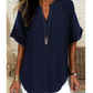 🥳SUMMER HOT SALE🥳💞50K+ SOLD!💥50% OFF! 🔥Fashion Loose Solid Color Short Sleeve Top