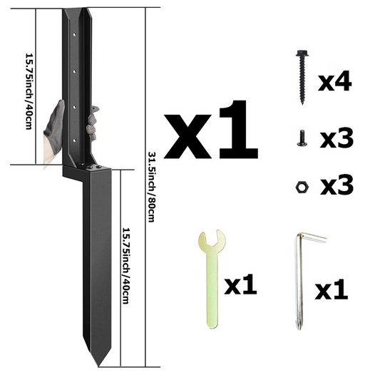 ✨ Fix Wobbly Fence Posts Fast – Heavy-Duty H-Shaped Fence Post Repair Anchor! ✨