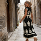 🥳SUMMER HOT SALE🥳💞50K+ SOLD!💥50% OFF! 🔥Women's V-Neck Baroque Print Flowy Maxi Dress☀️Delivered within 5 working days👜