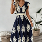 🥳SUMMER HOT SALE🥳💞50K+ SOLD!💥50% OFF! 🔥Women's V-Neck Baroque Print Flowy Maxi Dress☀️Delivered within 5 working days👜