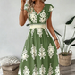 🥳SUMMER HOT SALE🥳💞50K+ SOLD!💥50% OFF! 🔥Women's V-Neck Baroque Print Flowy Maxi Dress☀️Delivered within 5 working days👜