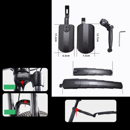 🔥2026 Special Offer: 50% Off🔥 Retractable and Adjustable Mudguard Set for Bicycles