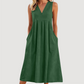 ⚡50K+ SOLD! Almost Gone💥Women's Casual V-Neck Sleeveless Midi Dress