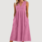 ⚡50K+ SOLD! Almost Gone💥Women's Casual V-Neck Sleeveless Midi Dress