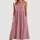 ⚡50K+ SOLD! Almost Gone💥Women's Casual V-Neck Sleeveless Midi Dress