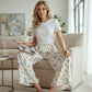 Women's Floral Print Wide-Leg Pants