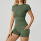 🌸Women's High-Stretch Top and Shorts Set🌸Delivered within five working days