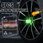 4PCS Glow-in-The-Dark Car Tire Valve Cap