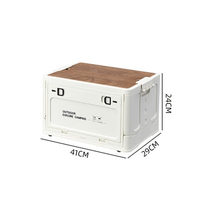 🔥Limited-time 50%off-📦Collapsible Camping Storage Box with Wooden Lid